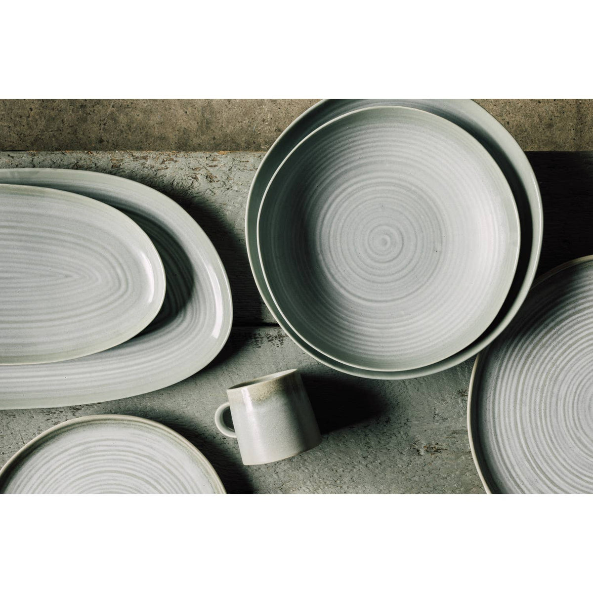 Sage Aquarius Oval Platter 10.5 Inch