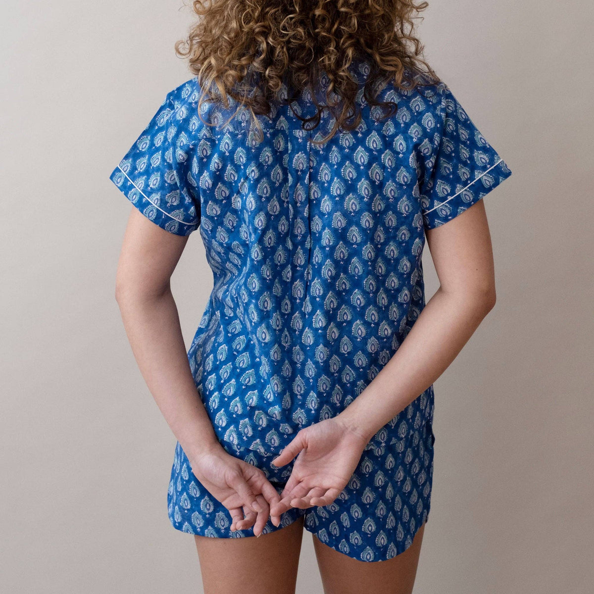 Short Sleeve/ Shorts Pajama Set- Pai Royal