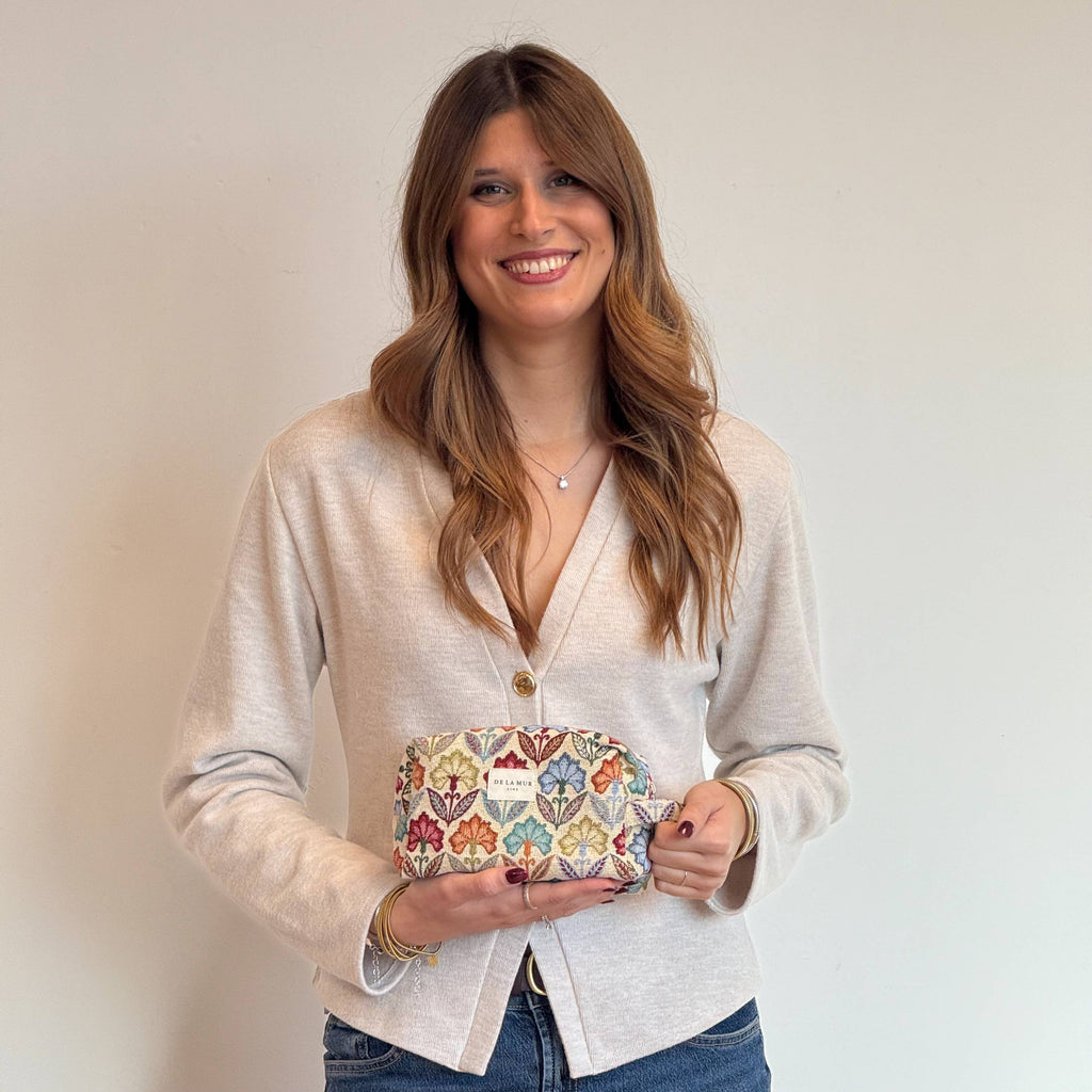 Squared Makeup Bag Flora