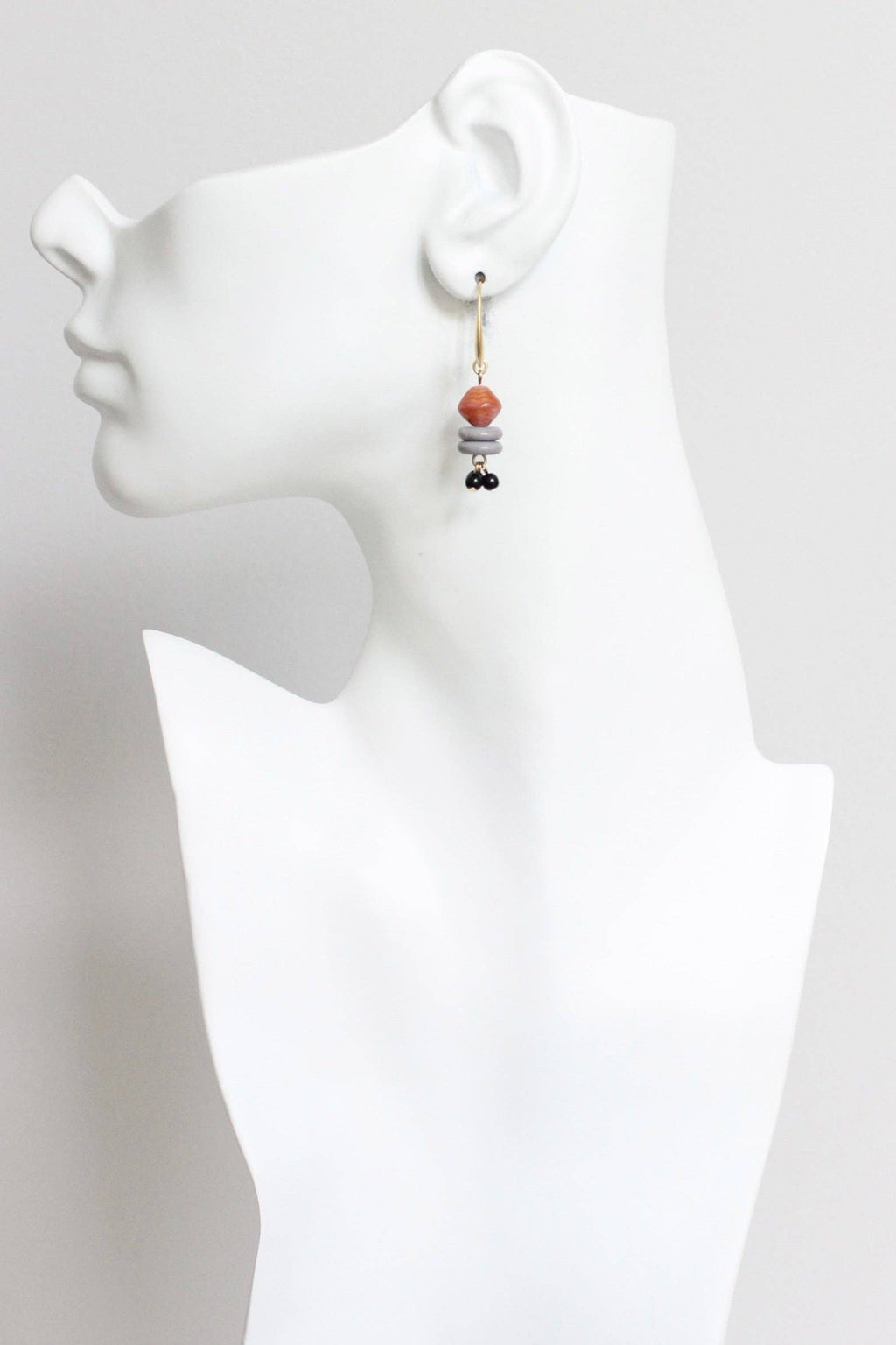 LEXE11 Vintage caramel glass cluster earrings