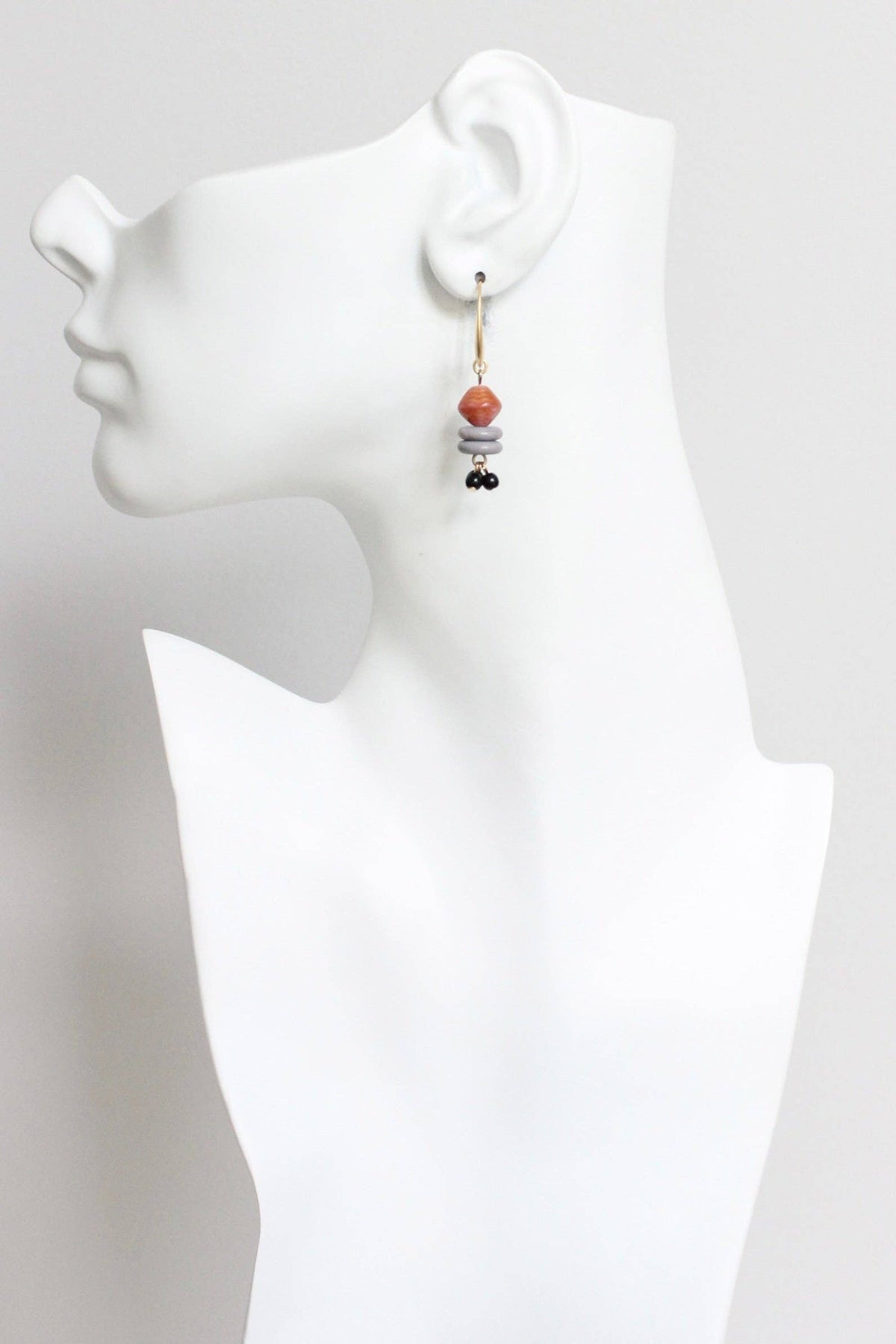 LEXE11 Vintage caramel glass cluster earrings