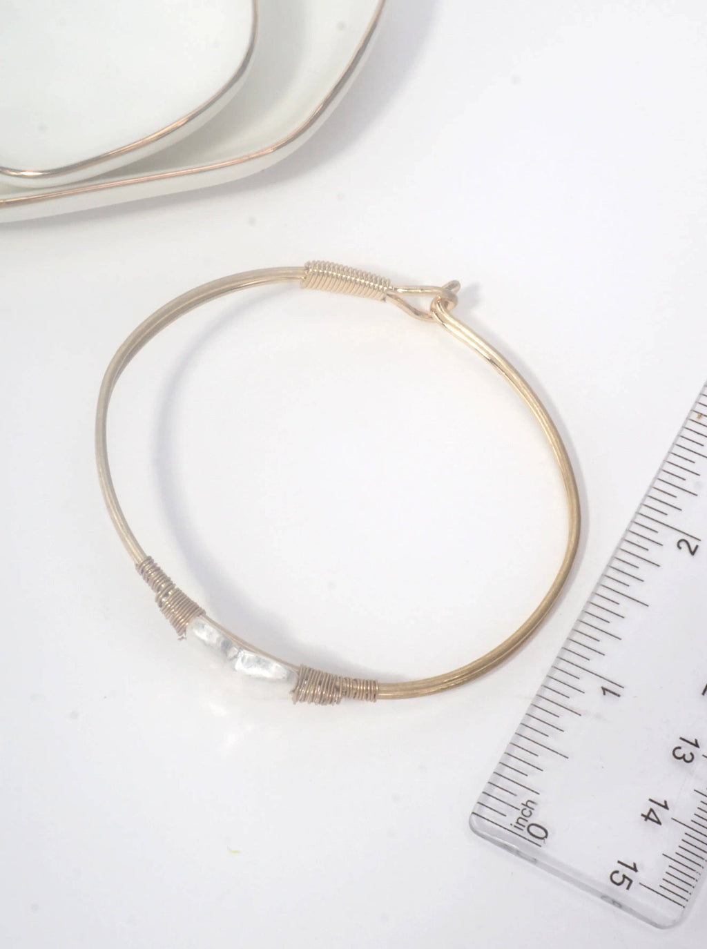Hammered Heart Hook Closure Cuff Bracelet