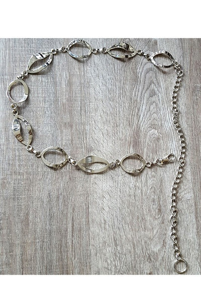Seashell Silver Metal Chain Belt