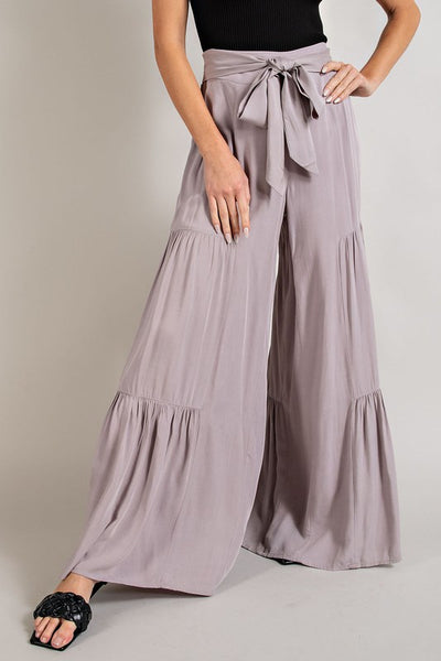 TIERED WIDE LEG PANTS