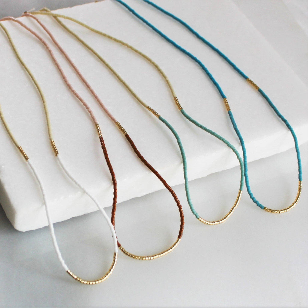 Lithe Beaded Necklace - Choose  your color