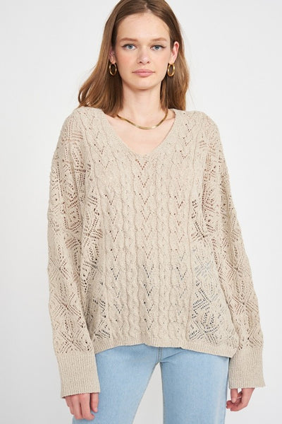 V Neck Oversized Sweater