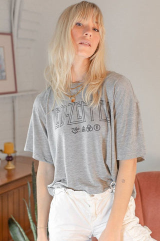 Led Zeppelin Logo Cropped Tee