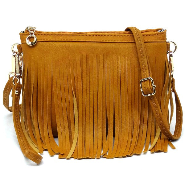 Western Fringe Clutch Cross Body Bag available in 20 colors