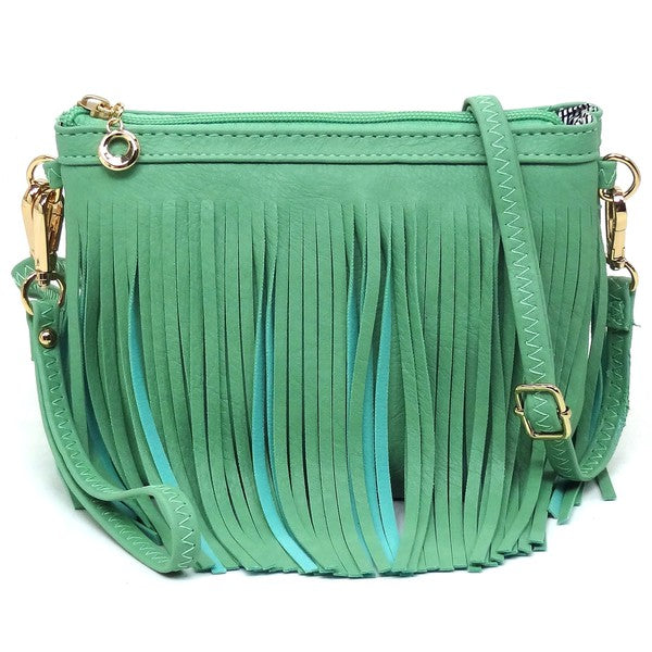 Western Fringe Clutch Cross Body Bag available in 20 colors