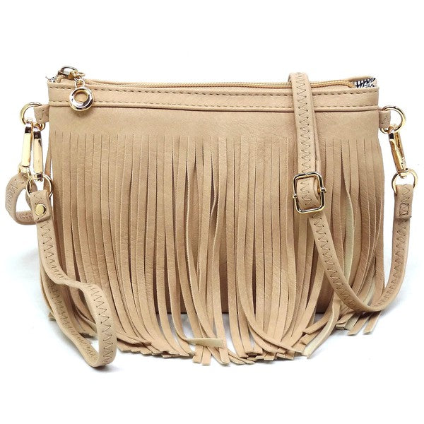 Western Fringe Clutch Cross Body Bag available in 20 colors