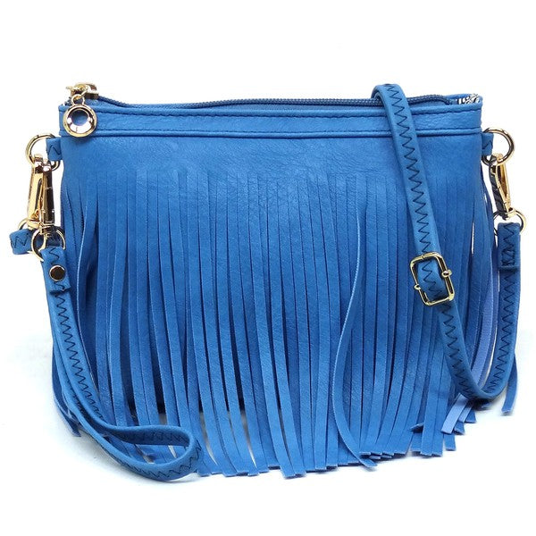 Western Fringe Clutch Cross Body Bag available in 20 colors