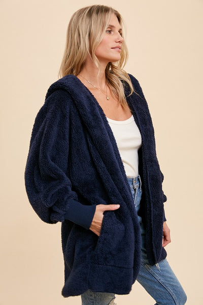 Faux fur So Soft plush hooded jacket with pockets