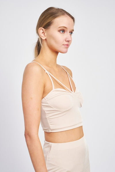 Lattice Front Cropped Cami