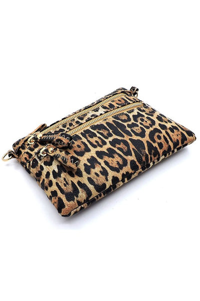 Leopard Clutch & Cross Body Bag available in 3 colors