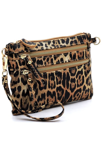 Leopard Clutch & Cross Body Bag available in 3 colors