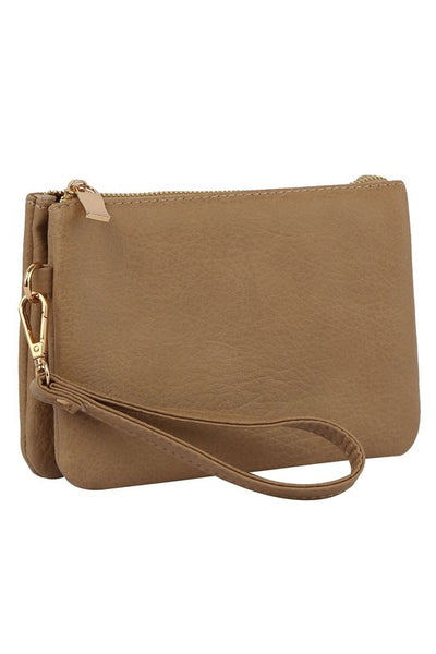 Convertible Clutch Crossbody Bag Wristlet available in 12 colors