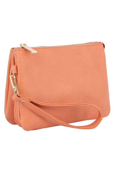 Convertible Clutch Crossbody Bag Wristlet available in 12 colors