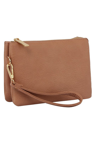 Convertible Clutch Crossbody Bag Wristlet available in 12 colors