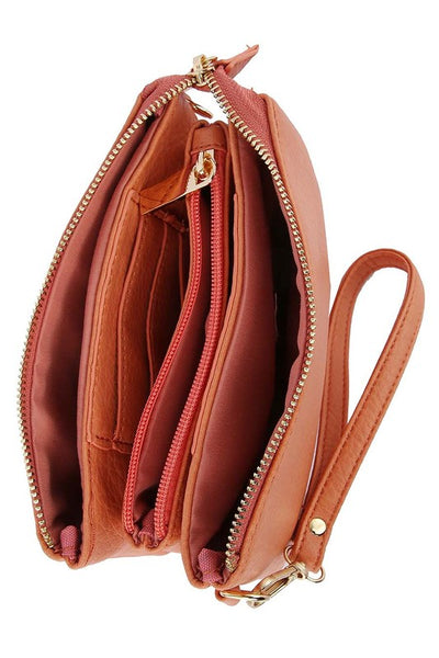 Convertible Clutch Crossbody Bag Wristlet available in 12 colors