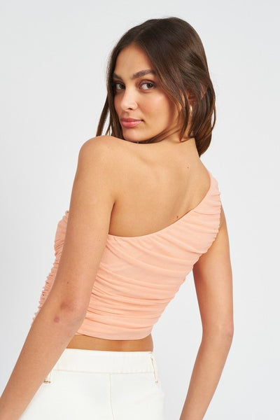 One Shoulder Rouched Top