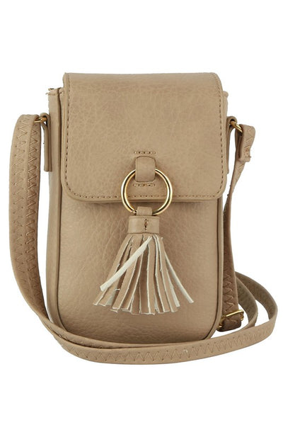 Tassel Ring Flap Cell Phone Crossbody Bag Wallet available in 5 colors