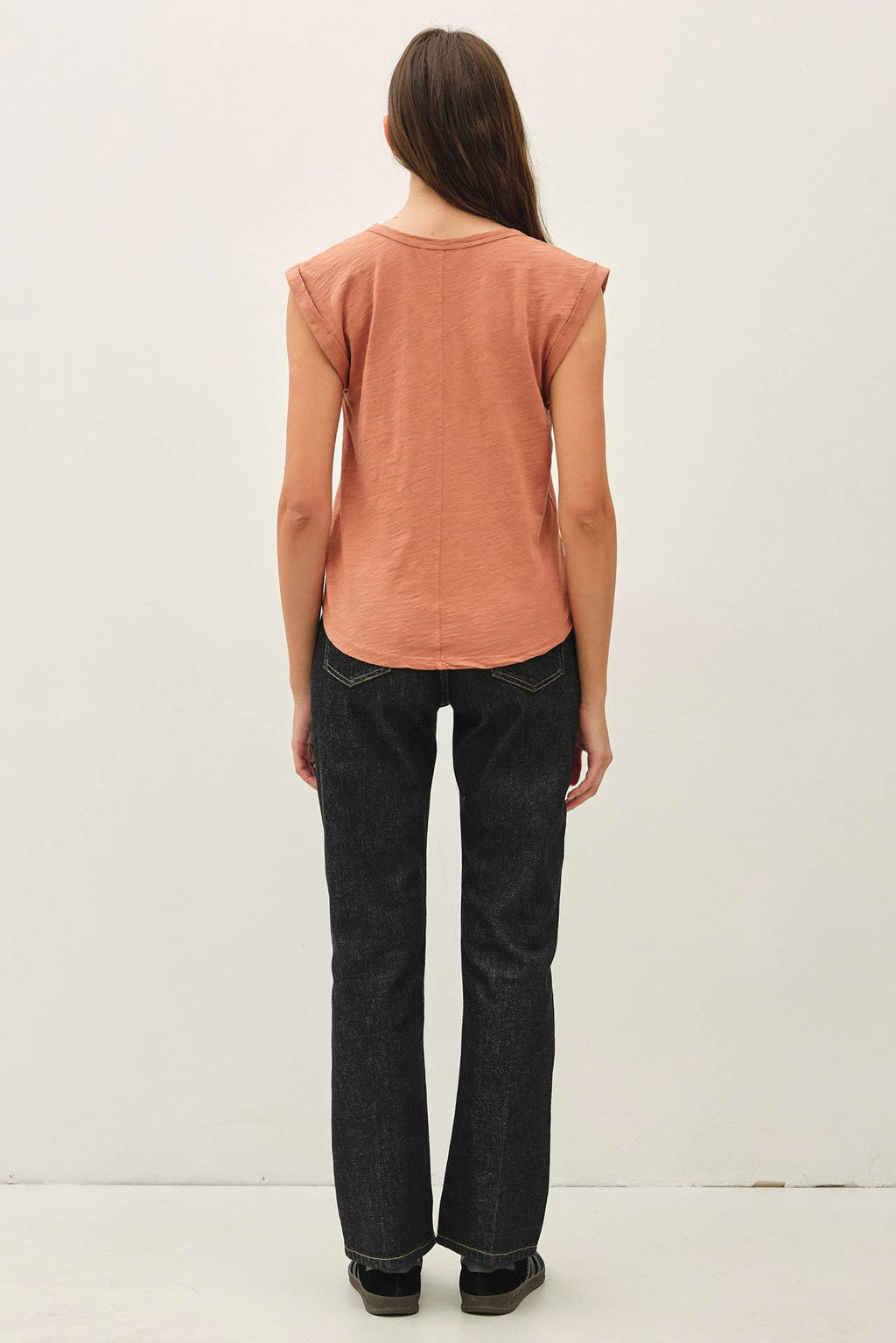 NEW SHADE-BASIC CAP SLEEVE GARMENT DYED TOP