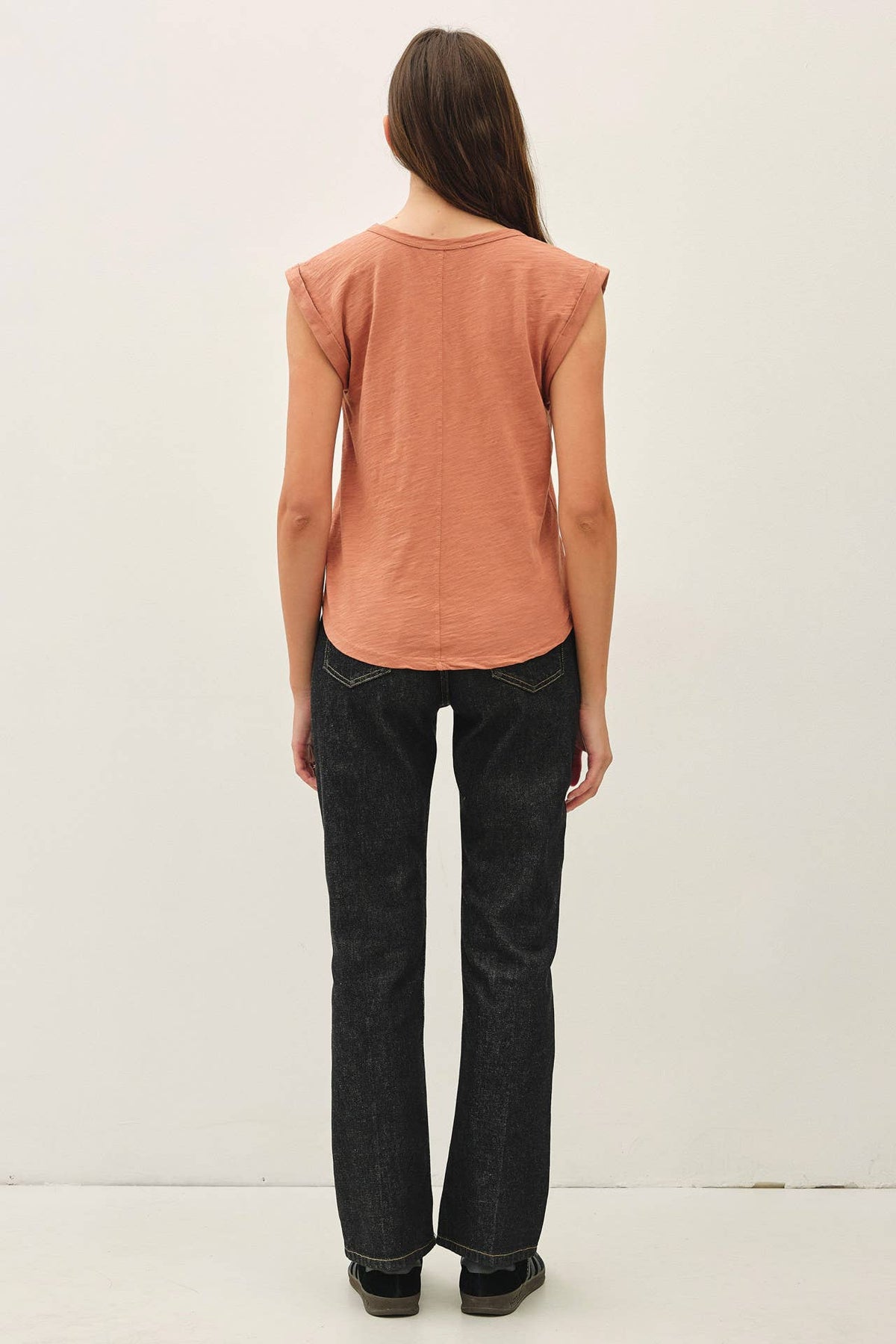 NEW SHADE-BASIC CAP SLEEVE GARMENT DYED TOP