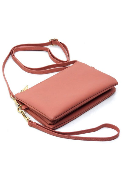 Fashion Crossbody Bag Clutch Wristlet available in 6 colors