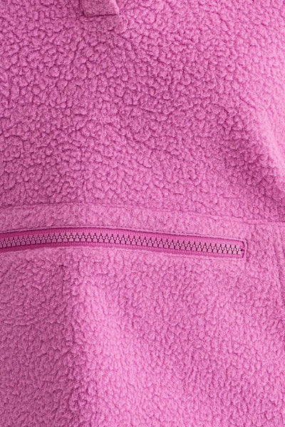 Boxy Fleece Quarter Zip Sweater
