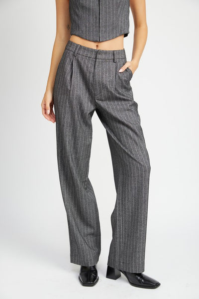 Loose Fit Pinstripe Pants