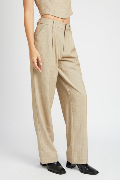 Loose Fit Pinstripe Pants