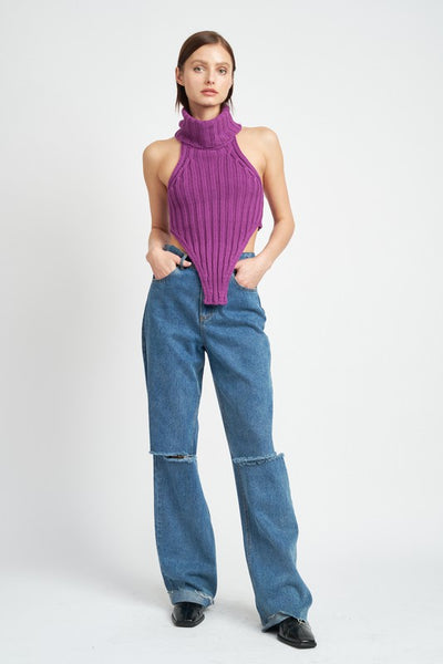 Knit Turtle Neck Top