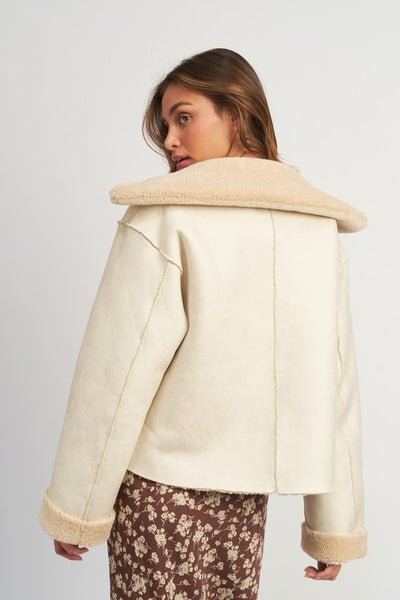 Reversible Fur Cropped Jacket