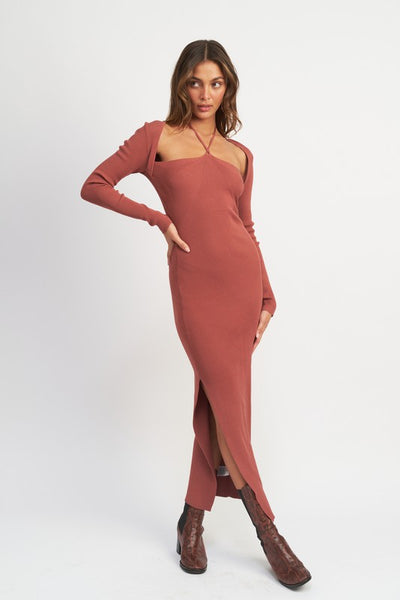 Halter Neck Maxi with Slit