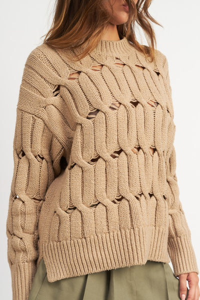 Open Knitted Sweater