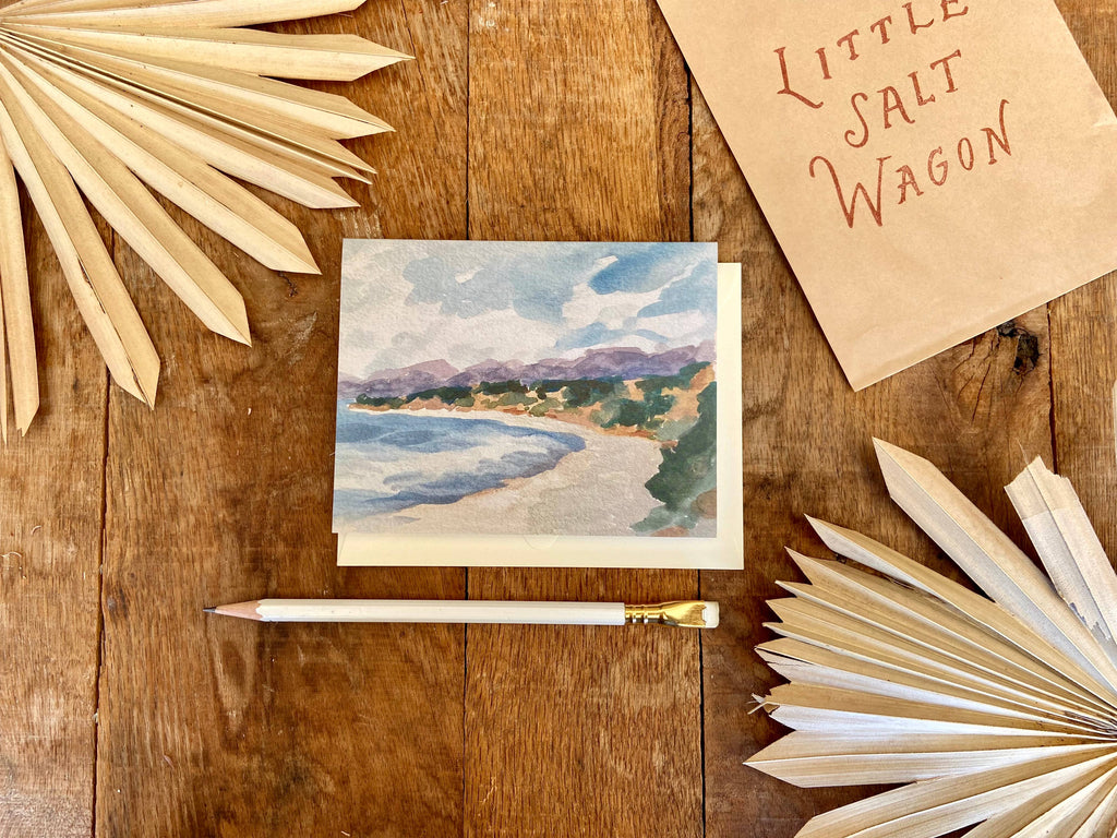 Western Coast Beach Landscape Greeting Card