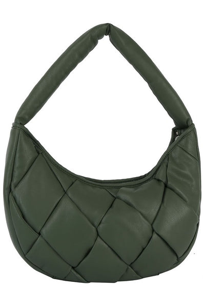 Puffy Woven Hobo Shoulder Bag available in 5 colors