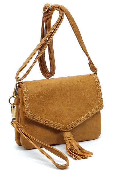 Tassel Flap Envelope Clutch Crossbody Bag available in 5 colors