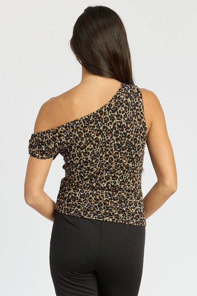 Asymmetrical Cheetah Top