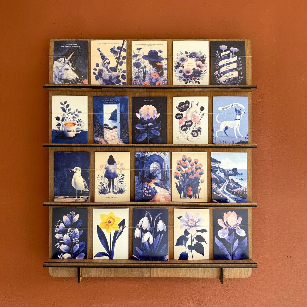 Walnut Greeting Cards Display (countertop and/or wall mount)