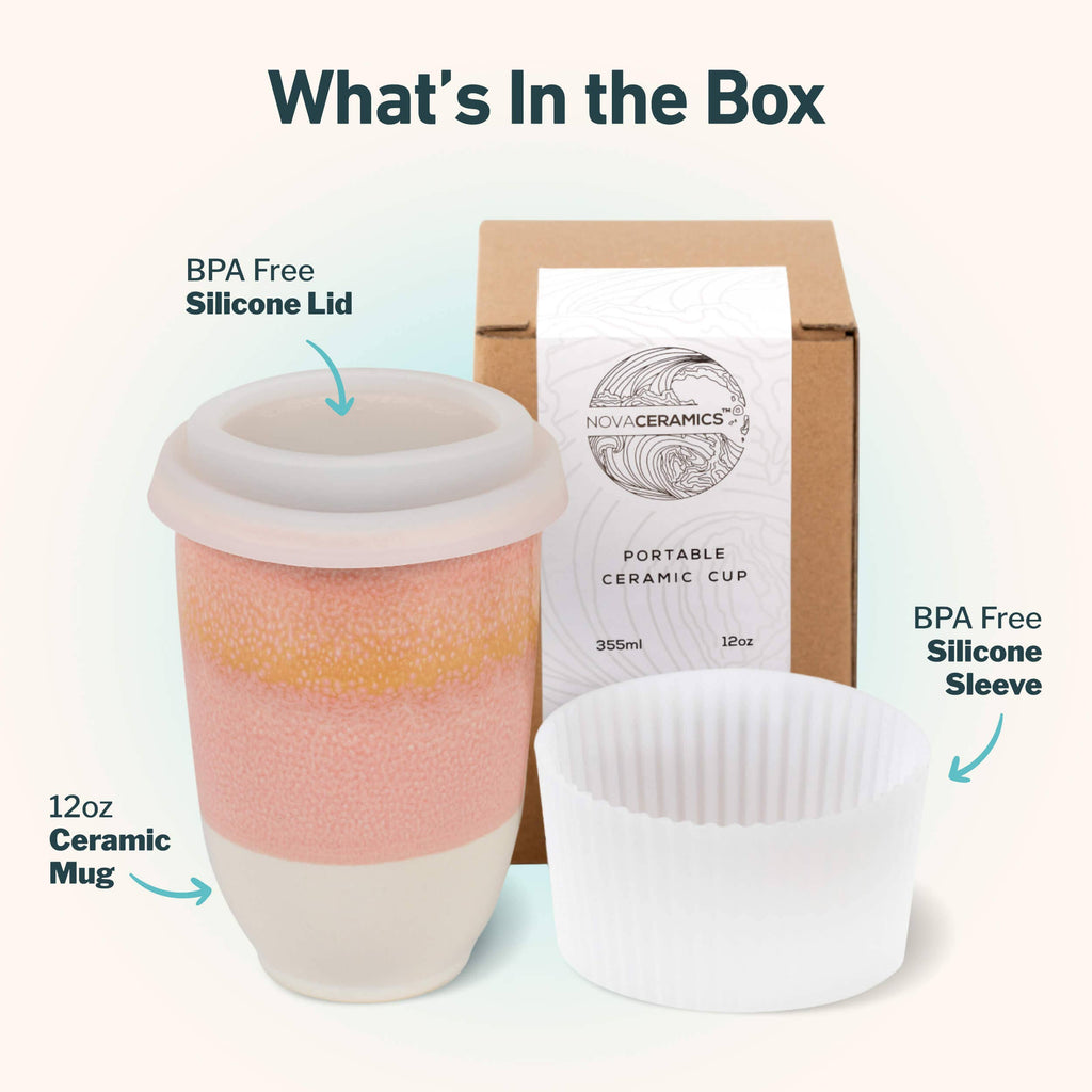 Afterglow 12oz Ceramic Travel Mug – Reusable & Giftable