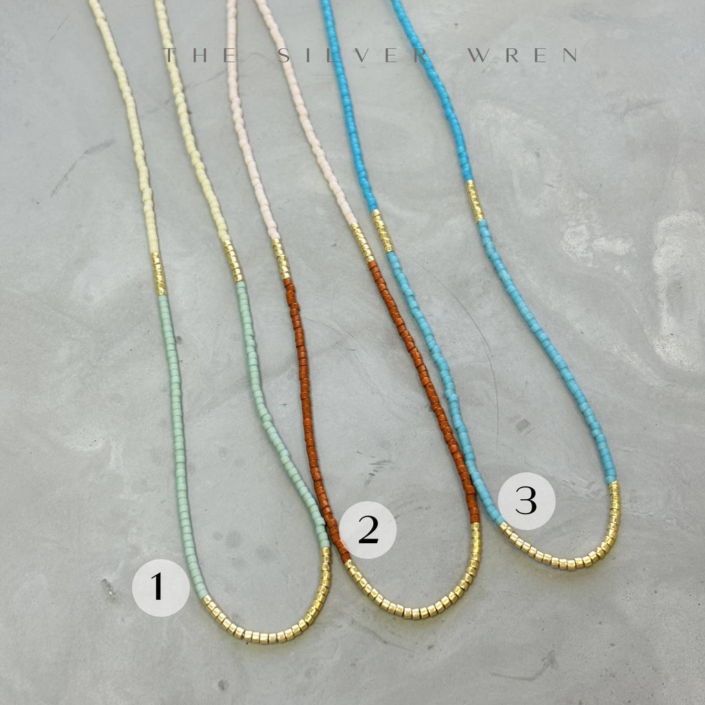 Lithe Beaded Necklace - Choose  your color