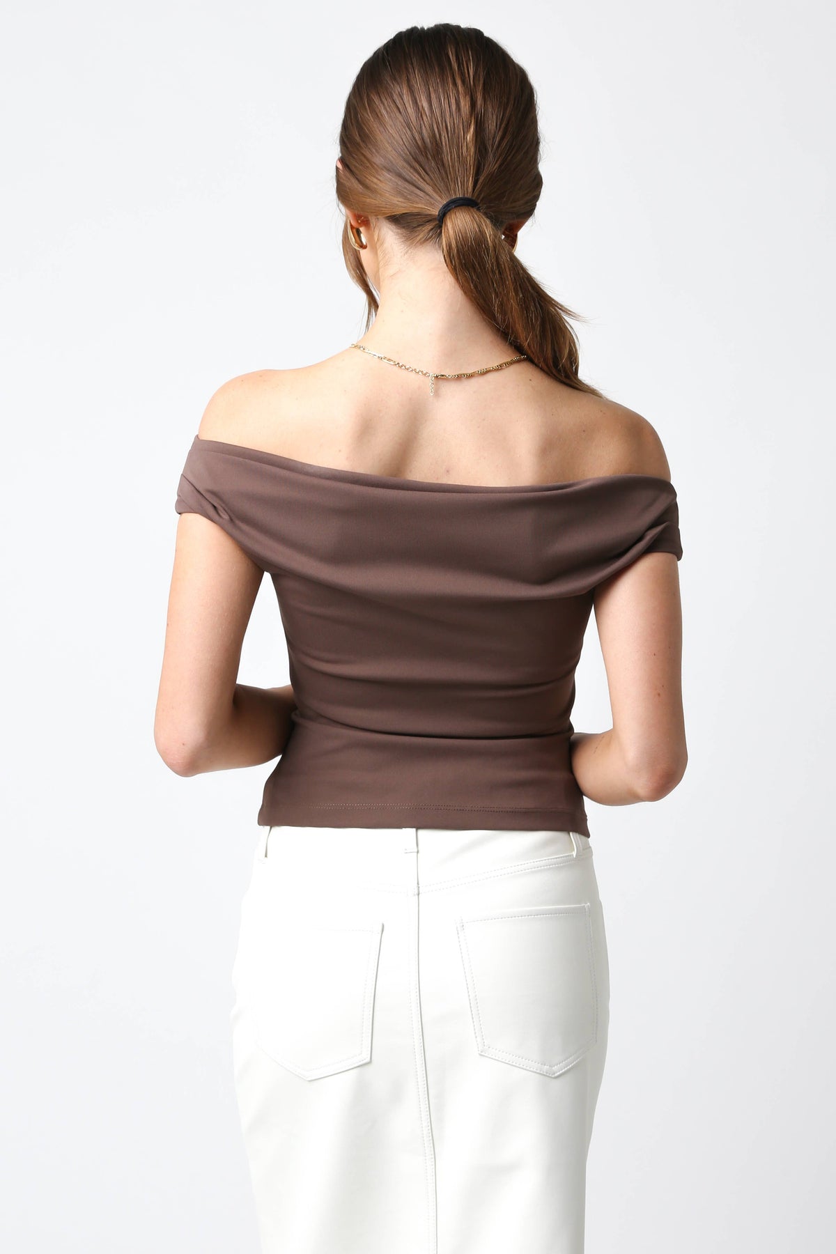 Macey Off-Shoulder Fitted Top