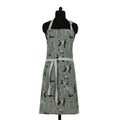 Apron Dog Print Standard Tie style-Aqua Storm