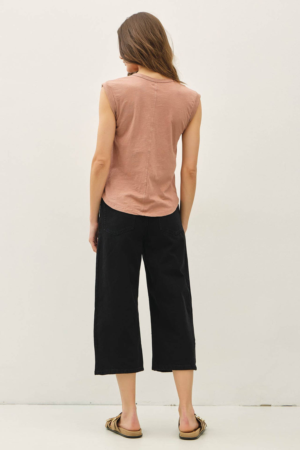 NEW SHADE-BASIC CAP SLEEVE GARMENT DYED TOP