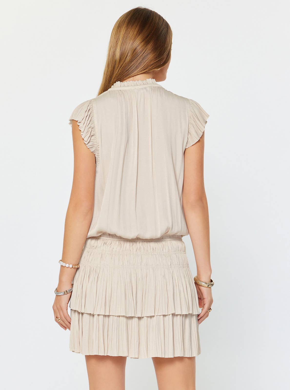 Zoey Pleated Mini Dress
