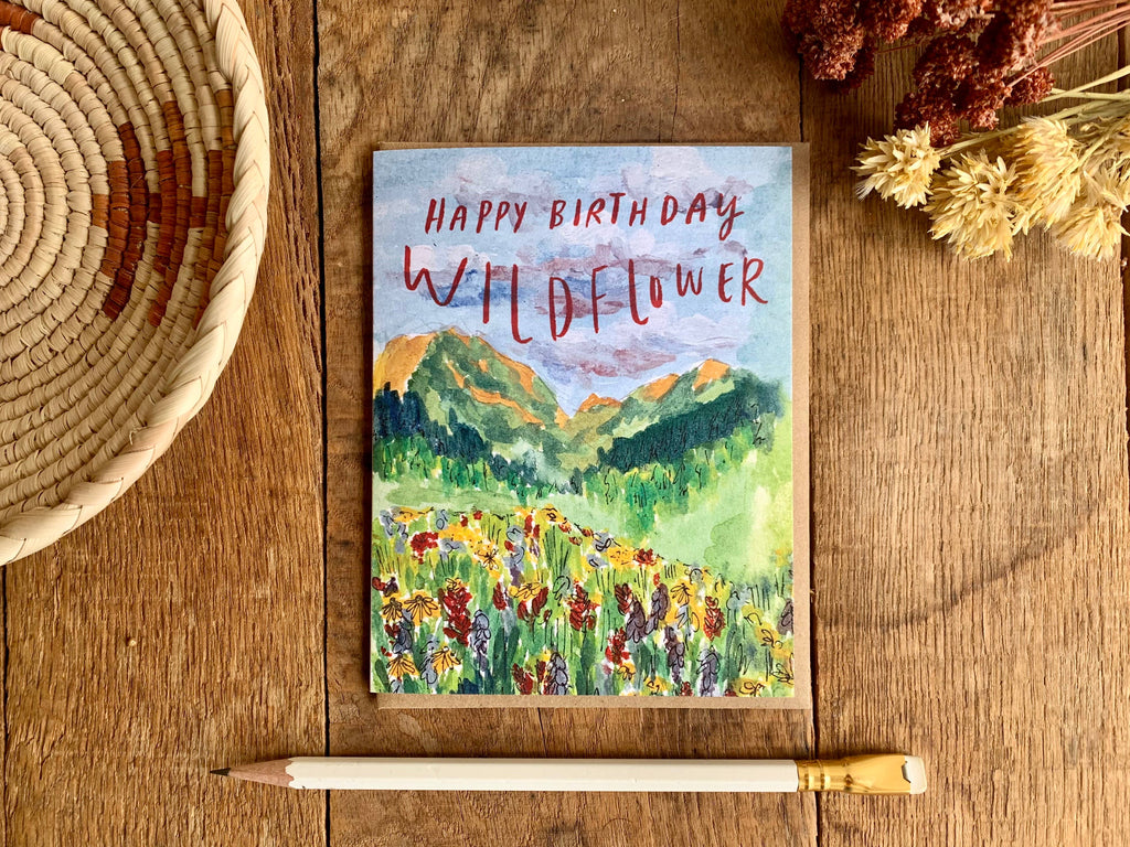 Happy Birthday Wildflower Card