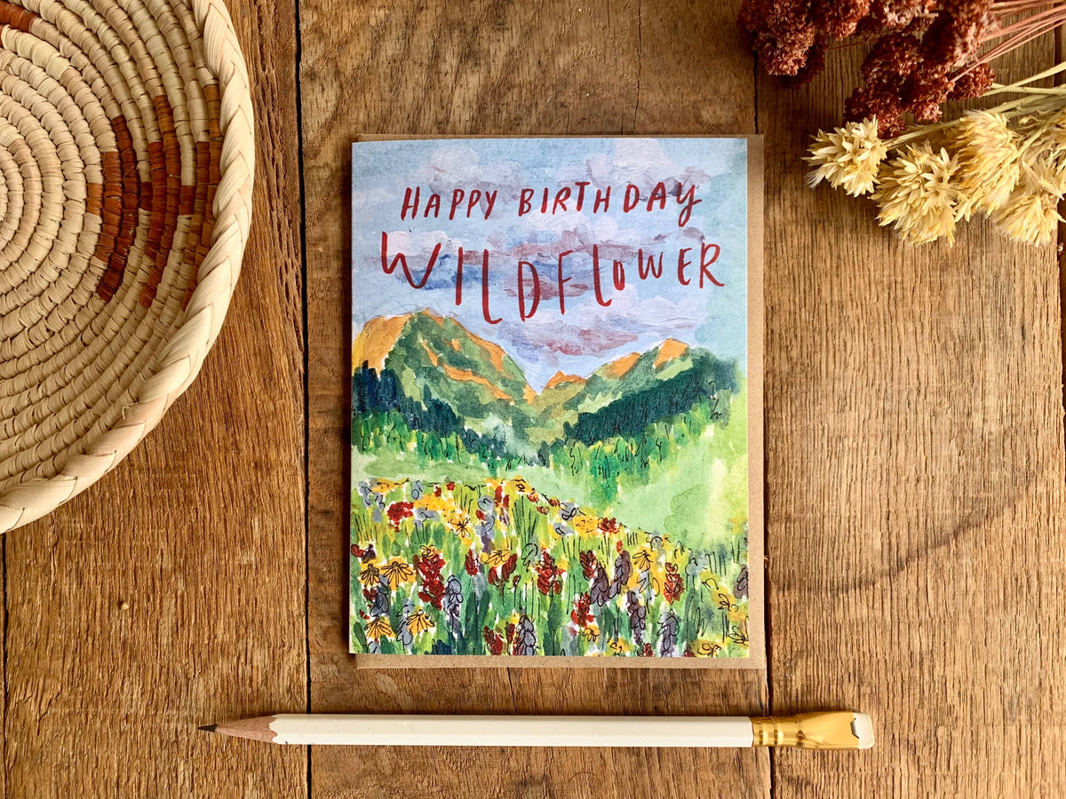 Happy Birthday Wildflower Card