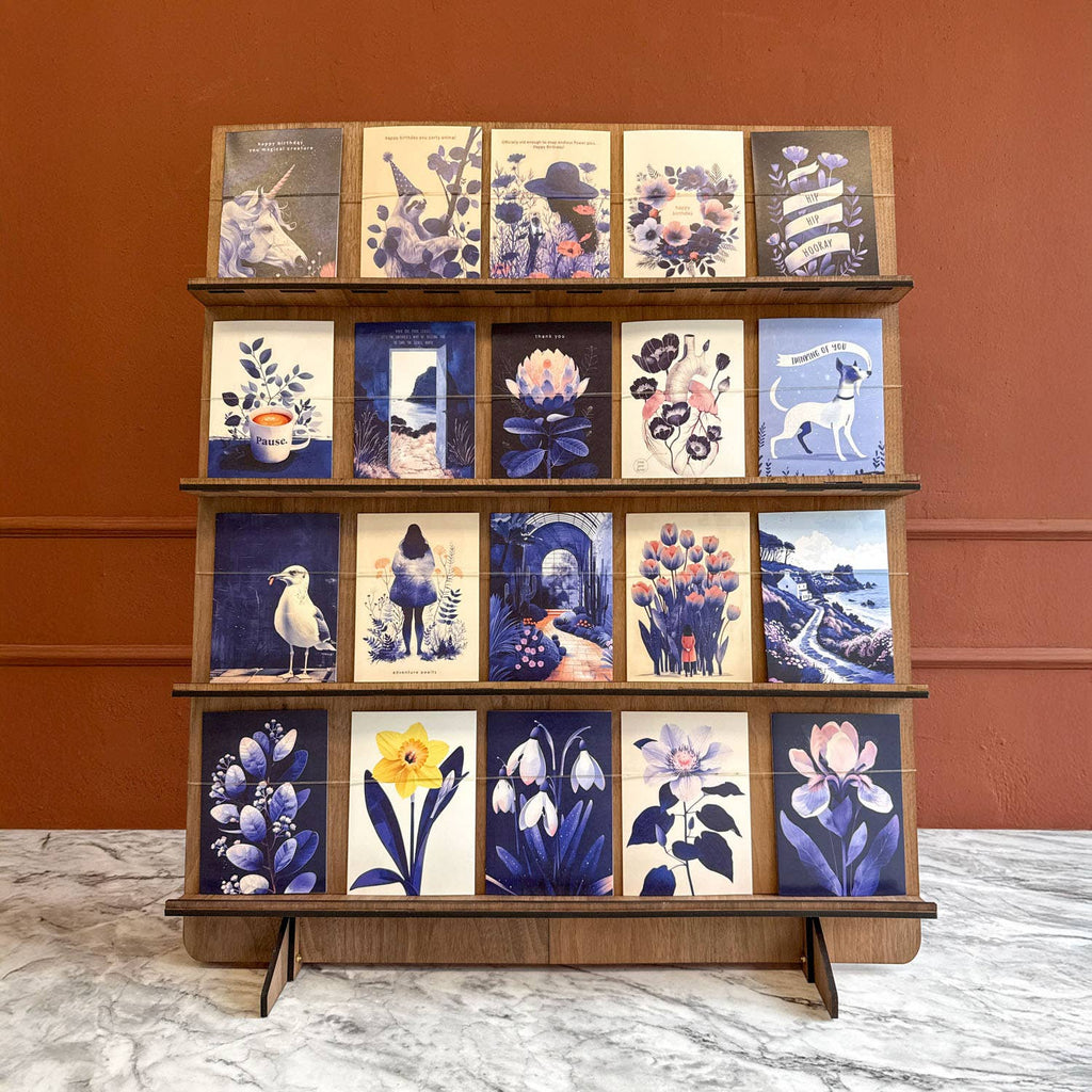 Walnut Greeting Cards Display (countertop and/or wall mount)