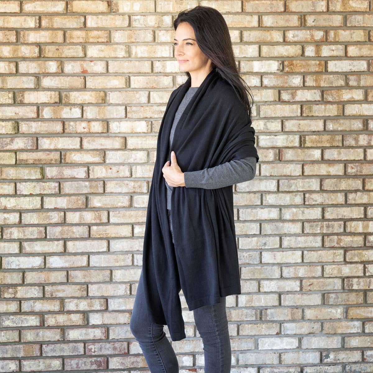 Dreamsoft Organic Cotton Travel Scarf - Black